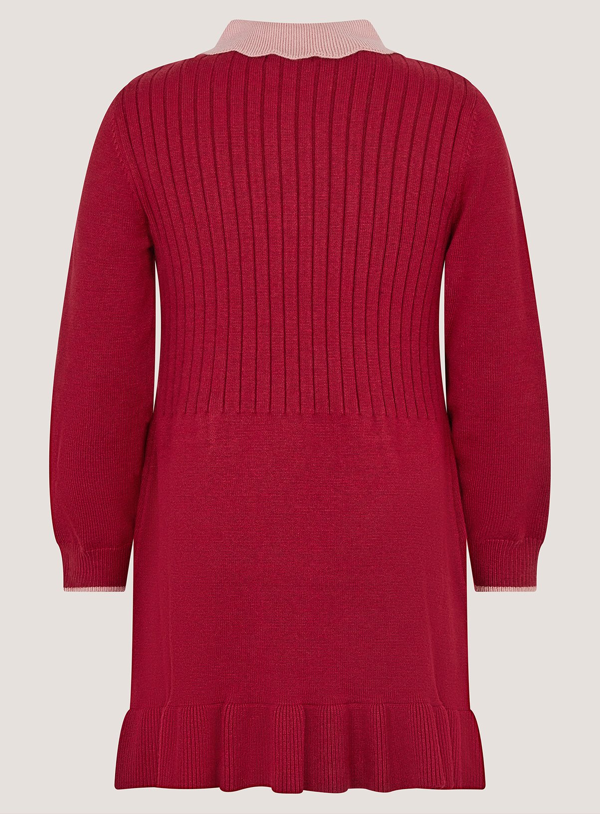 MONSOON Scallop Collar Cable Knit Dress 7-8 years - Image 3 thumbnail