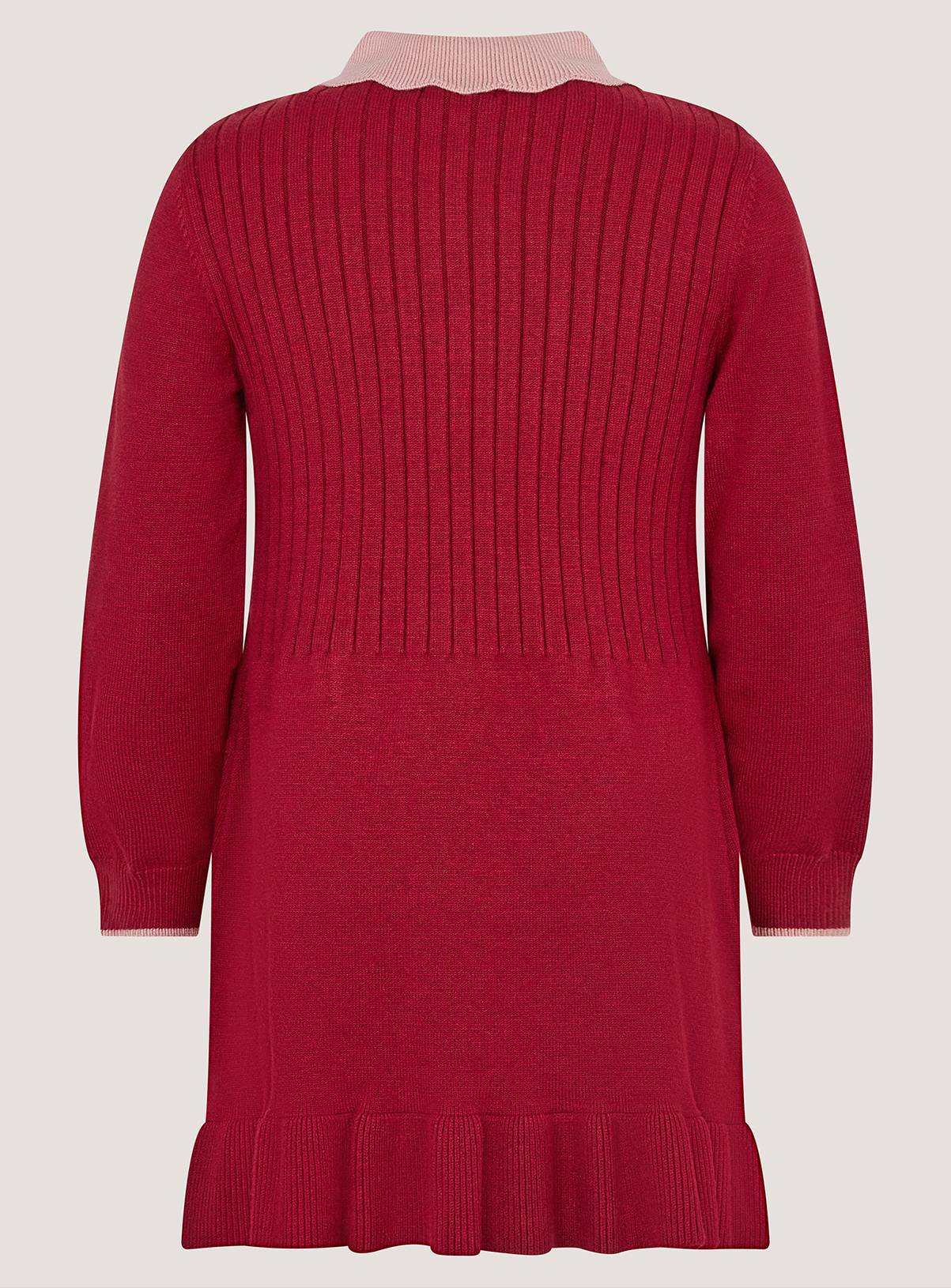 MONSOON Scallop Collar Cable Knit Dress 7-8 years - Image 3