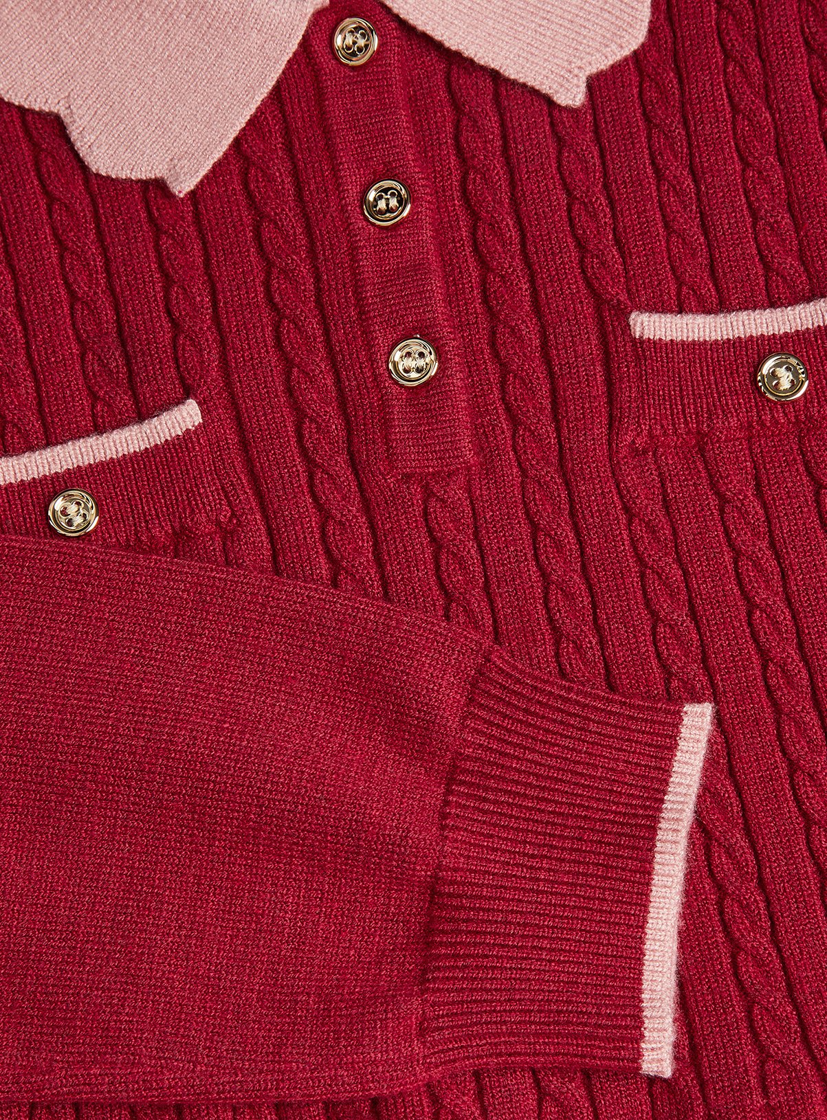 MONSOON Scallop Collar Cable Knit Dress 7-8 years - Image 4 thumbnail
