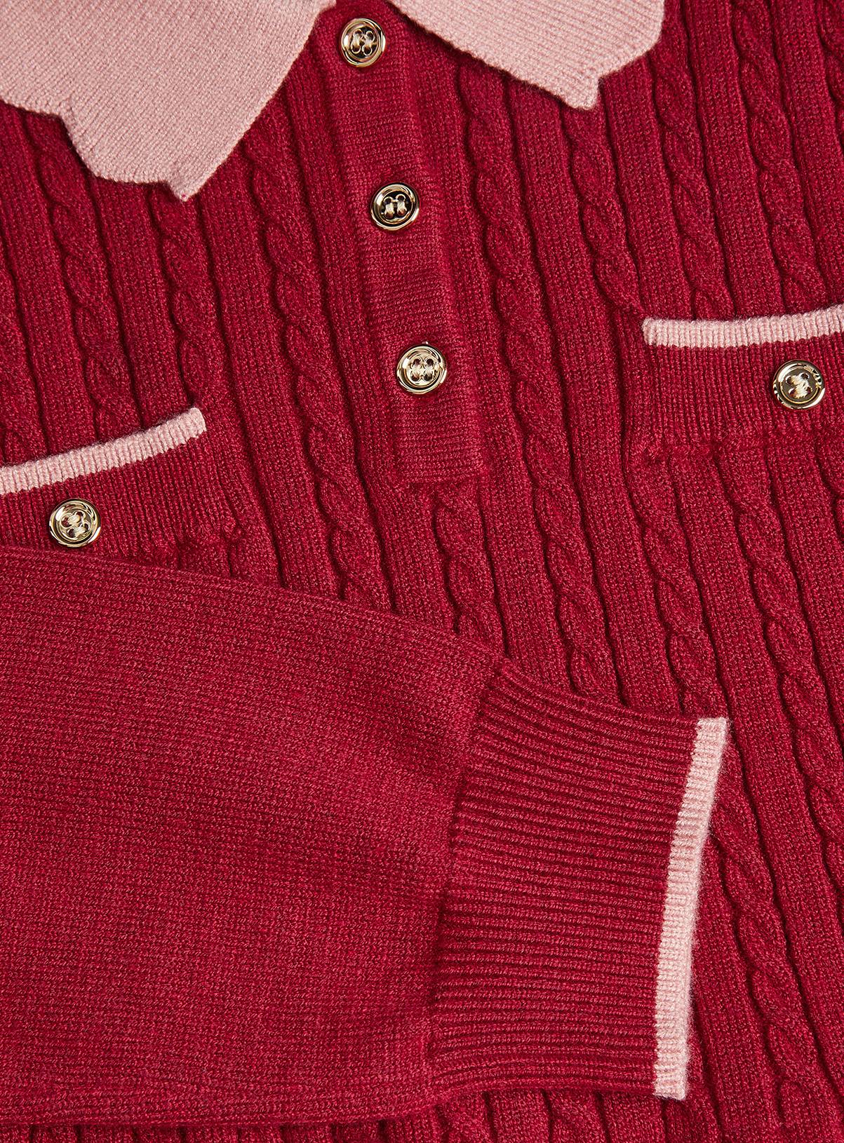 MONSOON Scallop Collar Cable Knit Dress 7-8 years - Image 4
