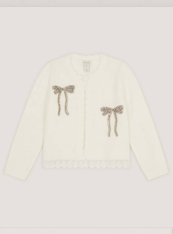 MONSOON Embellished Bow Cardigan 3-4 Years