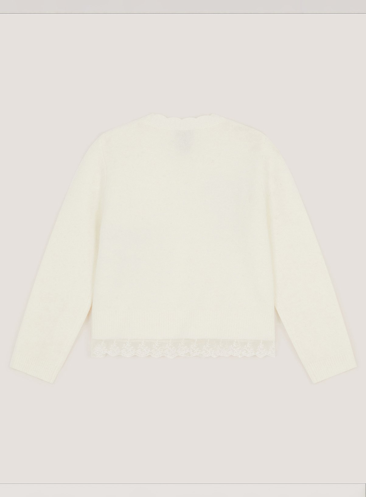 MONSOON Embellished Bow Cardigan With Wool 7-8 years - Image 2 thumbnail