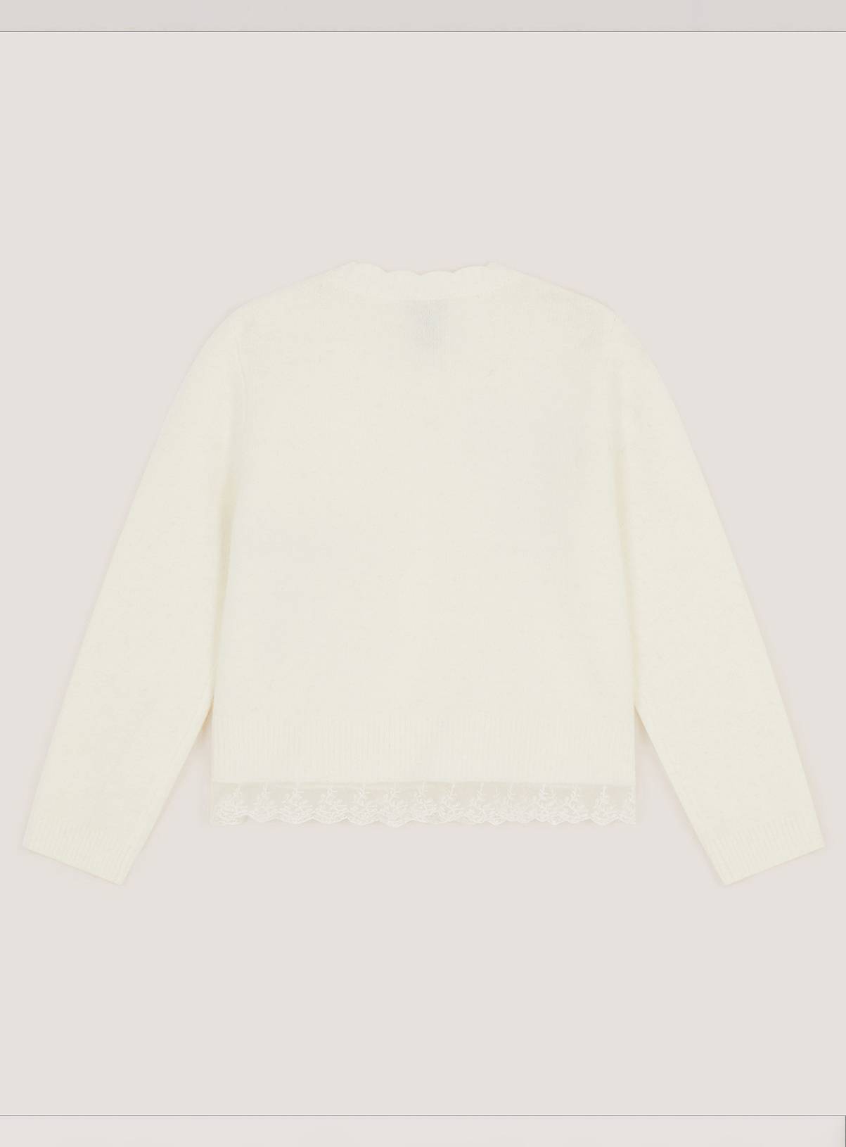 MONSOON Embellished Bow Cardigan With Wool 7-8 years - Image 2