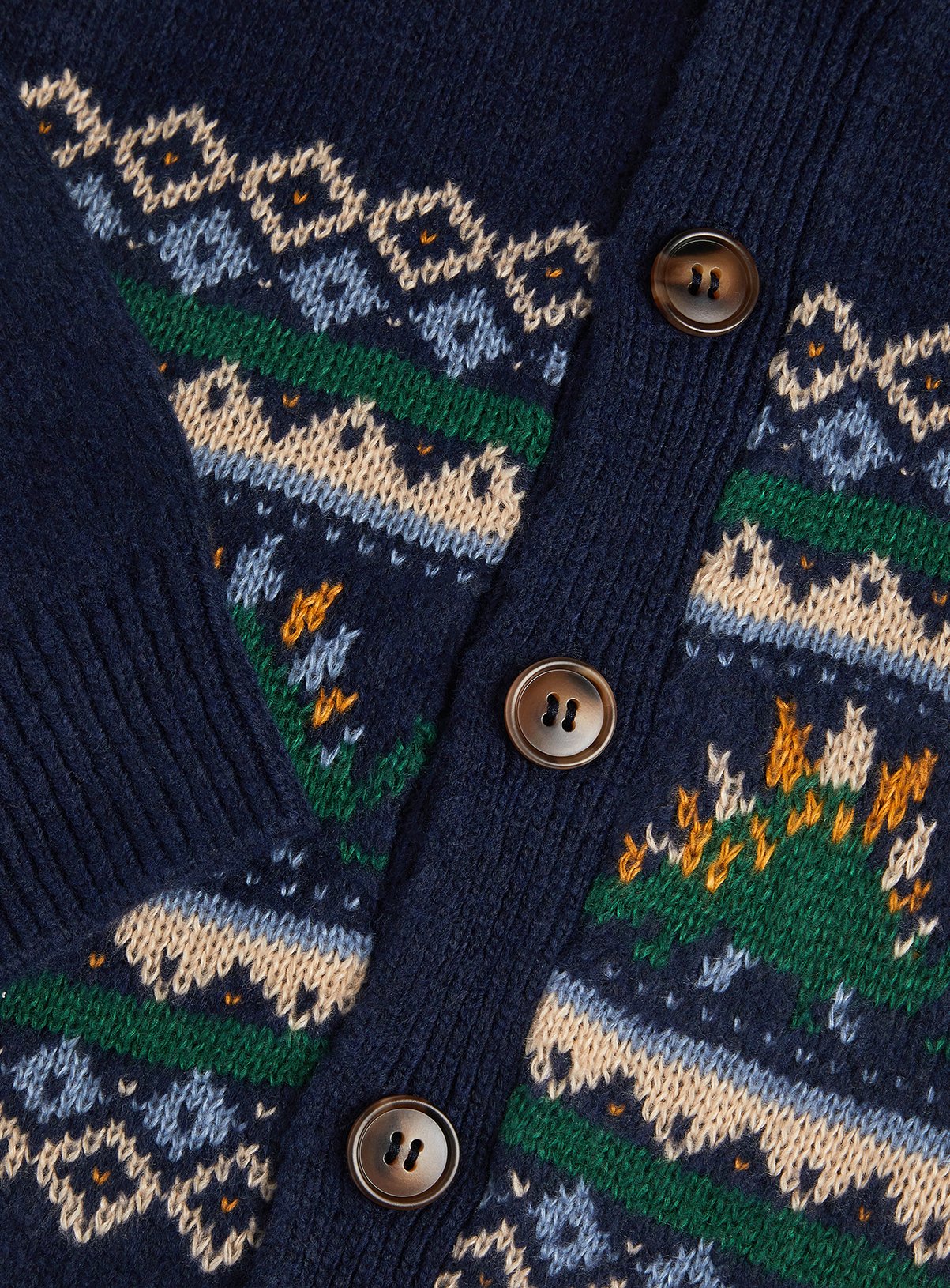 MONSOON Dinosaur Fair Isle Cardigan 9-10 years - Image 4 thumbnail