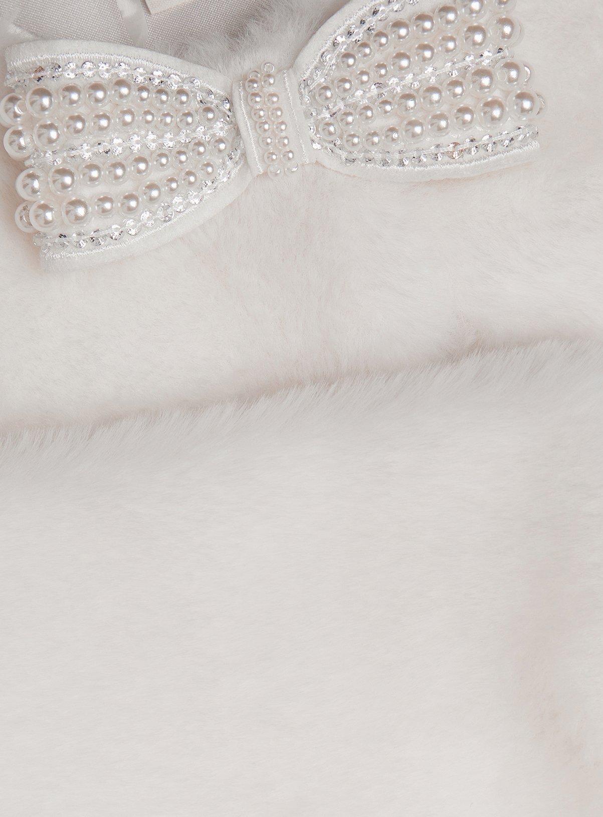 MONSOON Lara Bow Faux Fur Cardigan 3-4 Years - Image 4 thumbnail