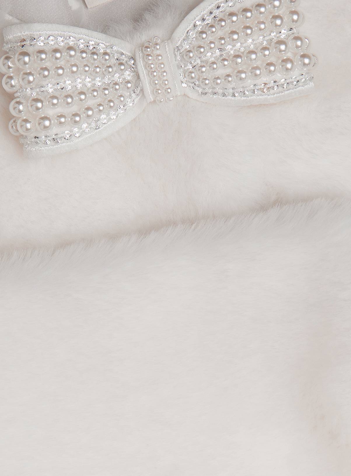 MONSOON Lara Bow Faux Fur Cardigan 3-4 Years - Image 4
