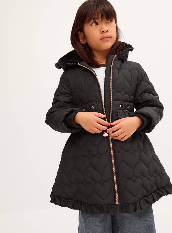 MONSOON Harriett Heart Quilted Coat 3-4 Years