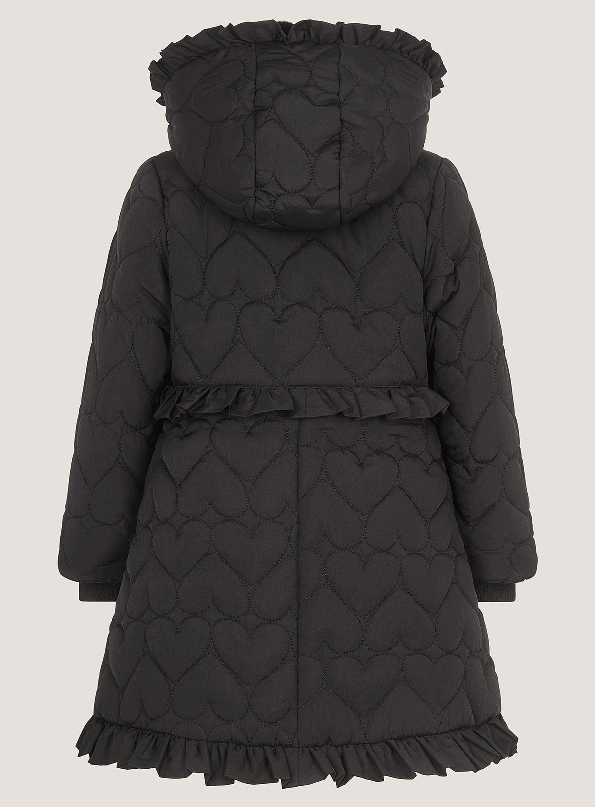 MONSOON Harriett Heart Quilted Coat 3-4 Years - Image 3 thumbnail