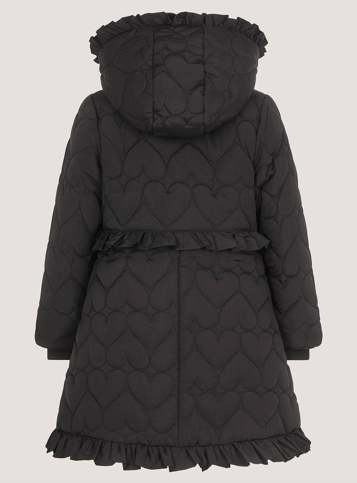 MONSOON Harriett Heart Quilted Coat 3-4 Years - Image 3