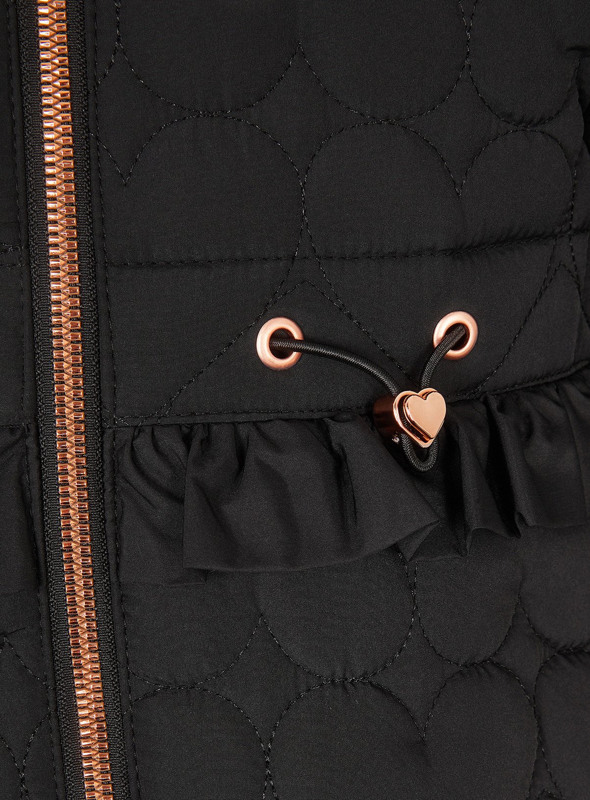 MONSOON Harriett Heart Quilted Coat 3-4 Years - Image 4 thumbnail