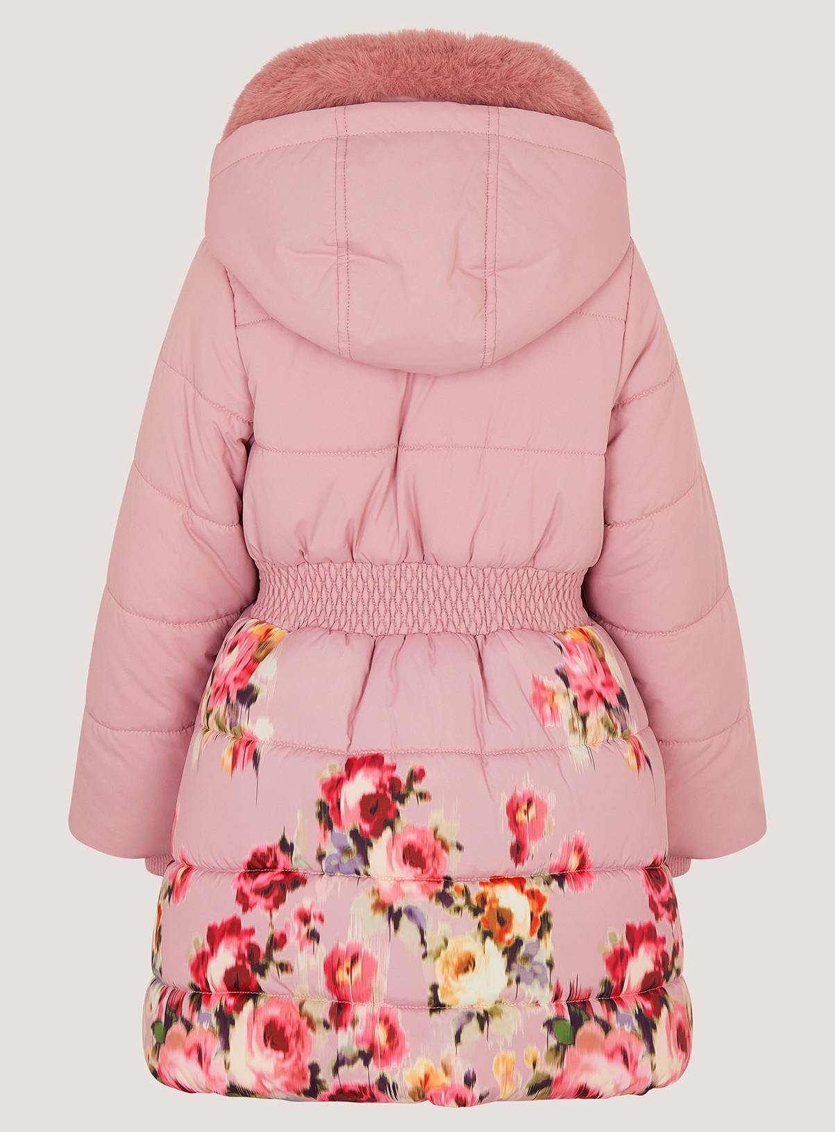 MONSOON Blurred Floral Print Puffer Coat 9-10 years - Image 3