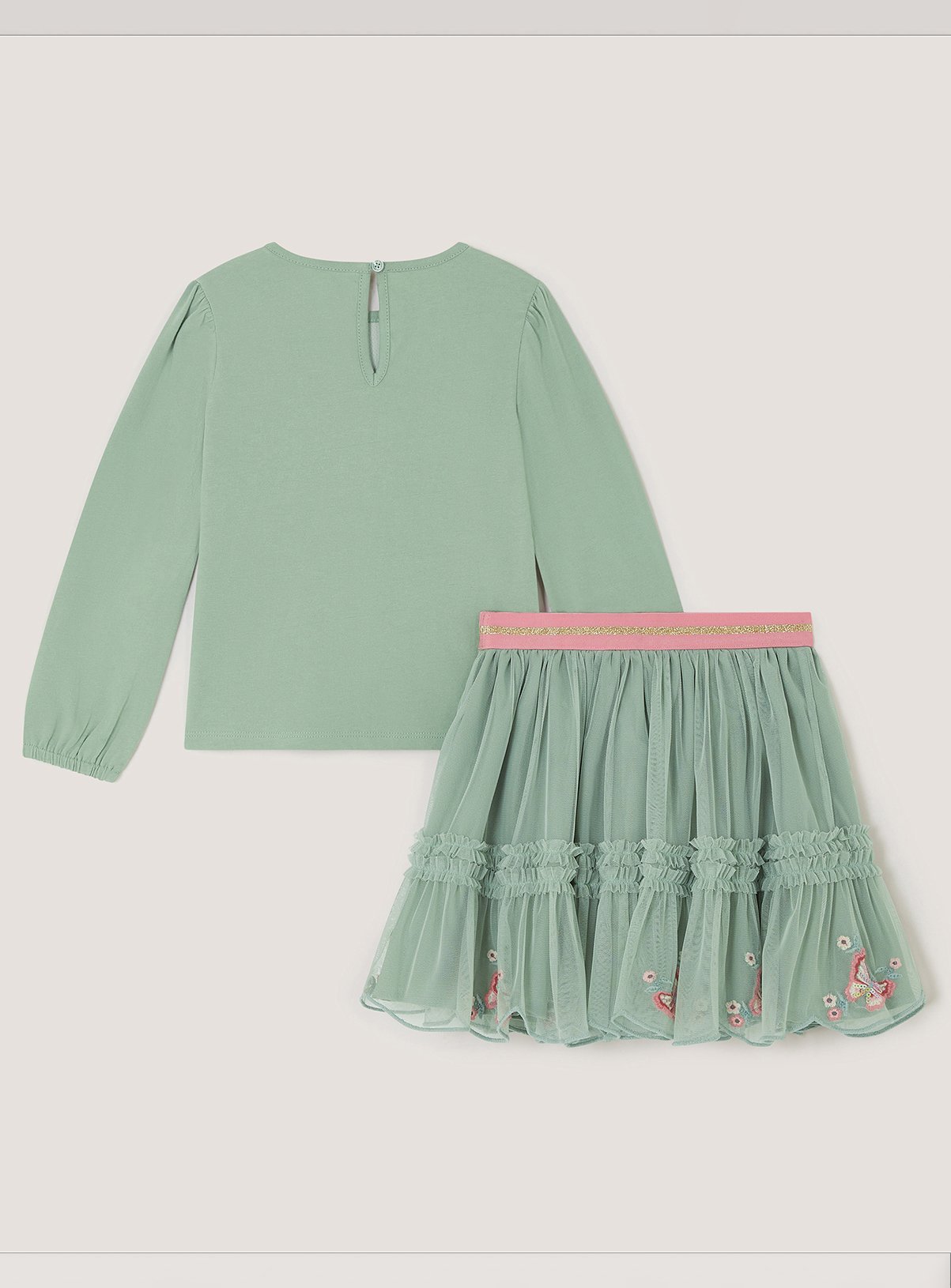 MONSOON Sequin Unicorn Top and Skirt Set 5-6 years - Image 2 thumbnail