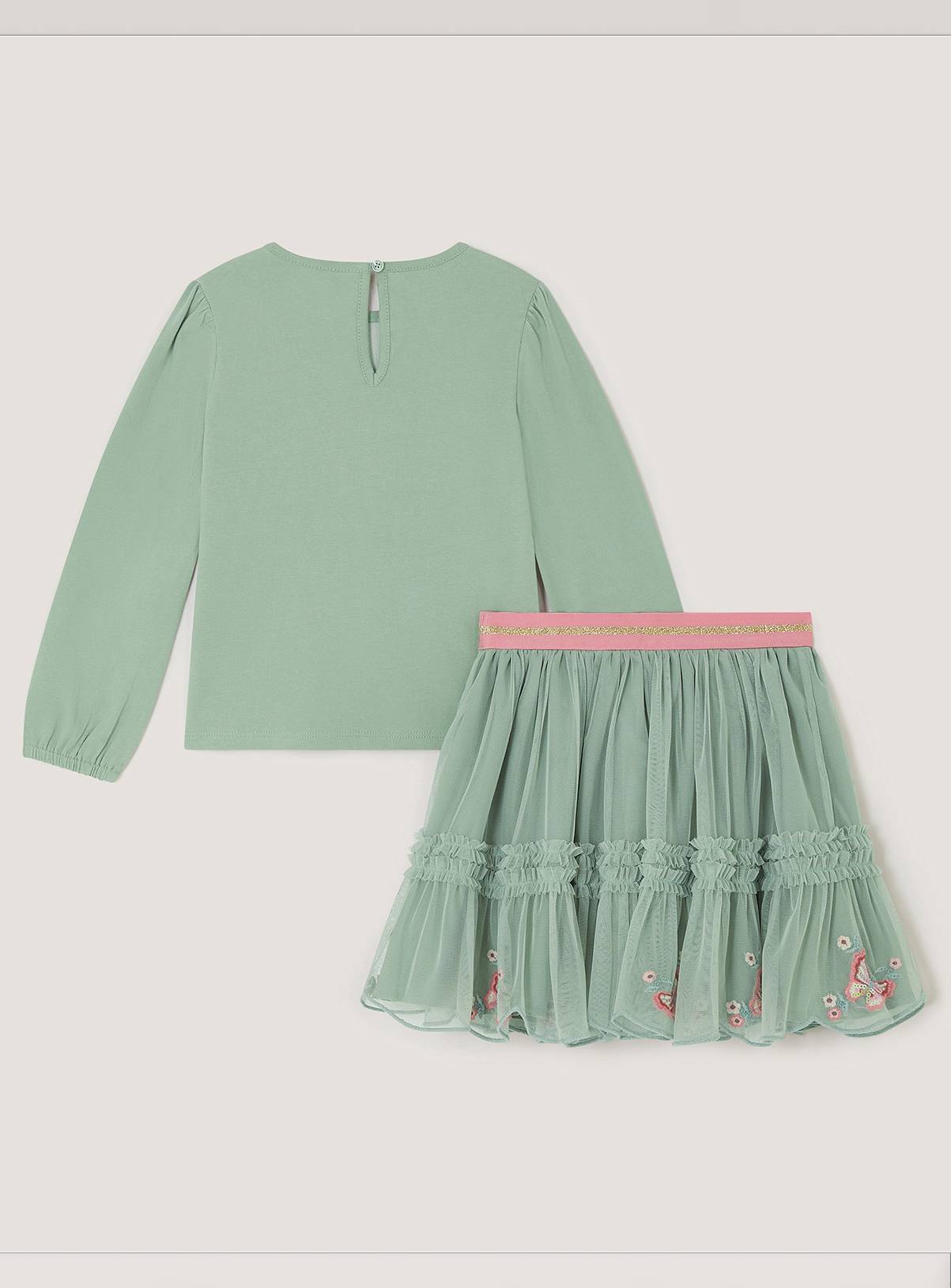 MONSOON Sequin Unicorn Top and Skirt Set 5-6 years - Image 2