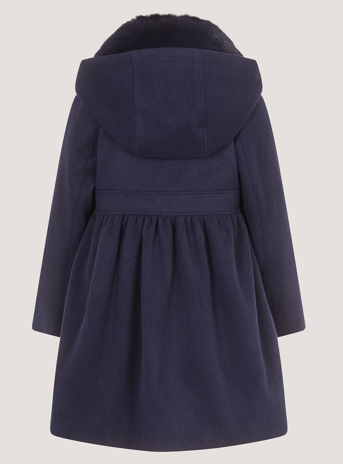 MONSOON Faux Fur Collar Frill Coat 11-12 years - Image 3