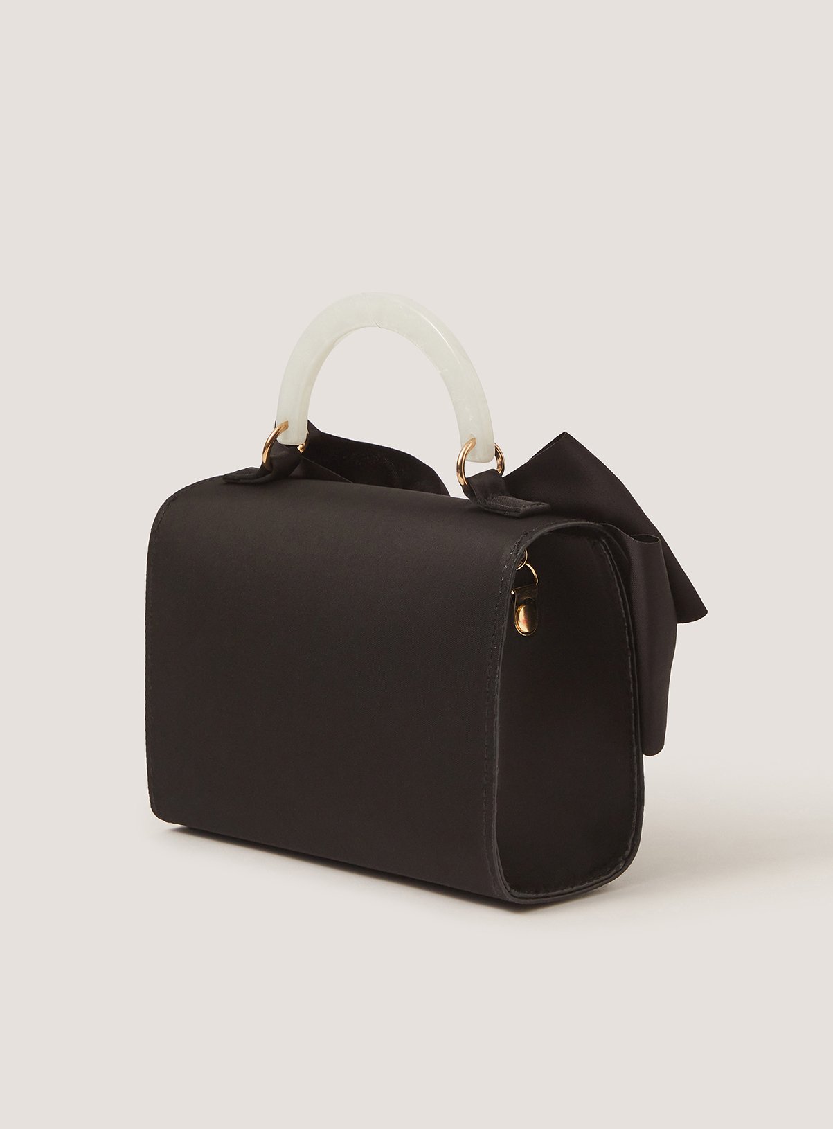 MONSOON Satin Bow Bag One Size - Image 2 thumbnail