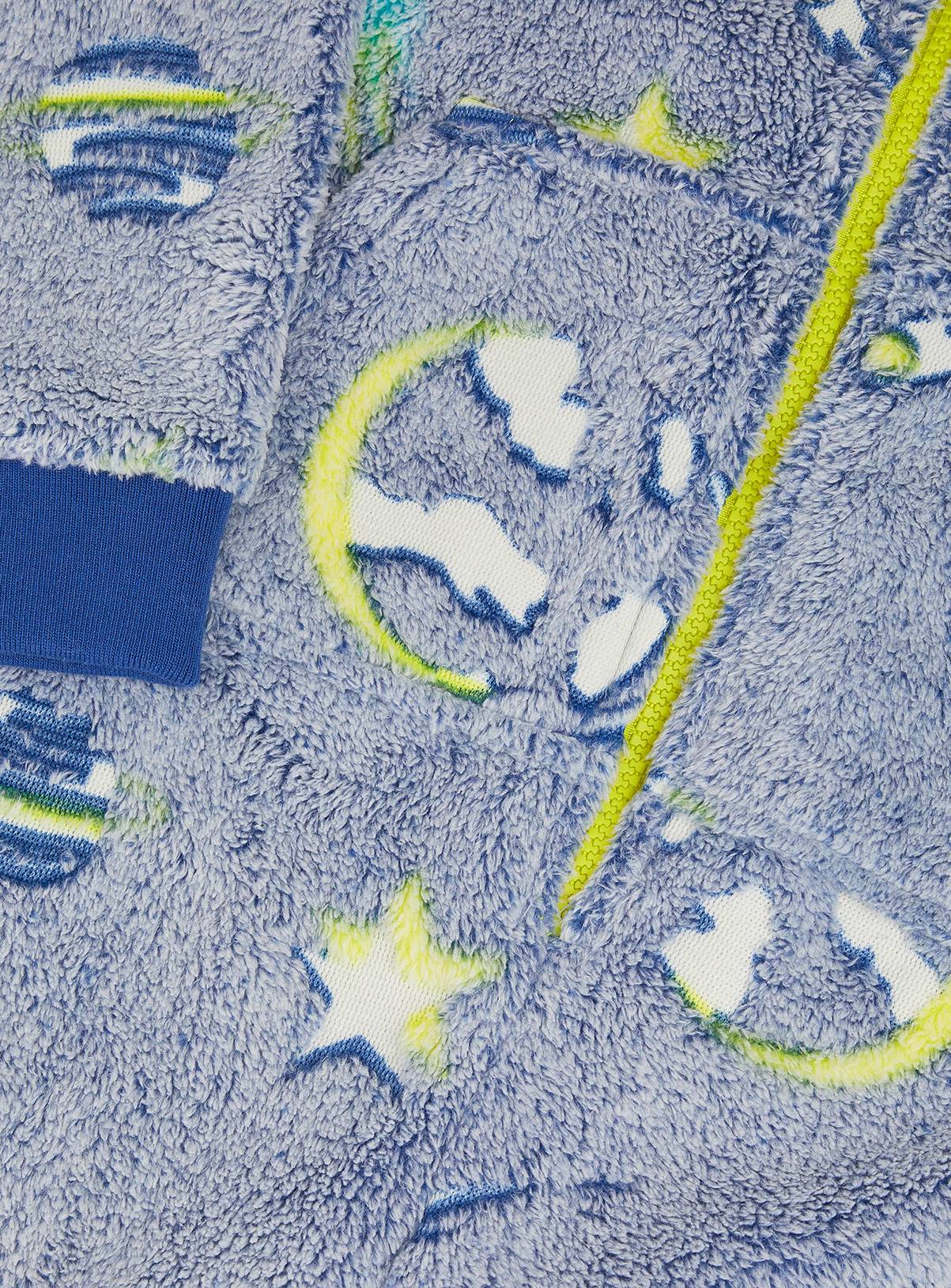MONSOON Glow in The Dark Space Fleece Onesie 7-8 years - Image 3