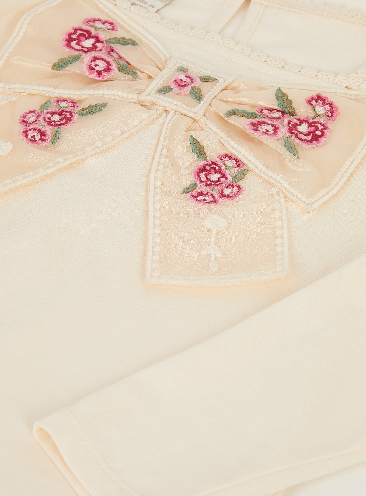 MONSOON Organza Bow Long Sleeve Top 3-4 years - Image 3 thumbnail