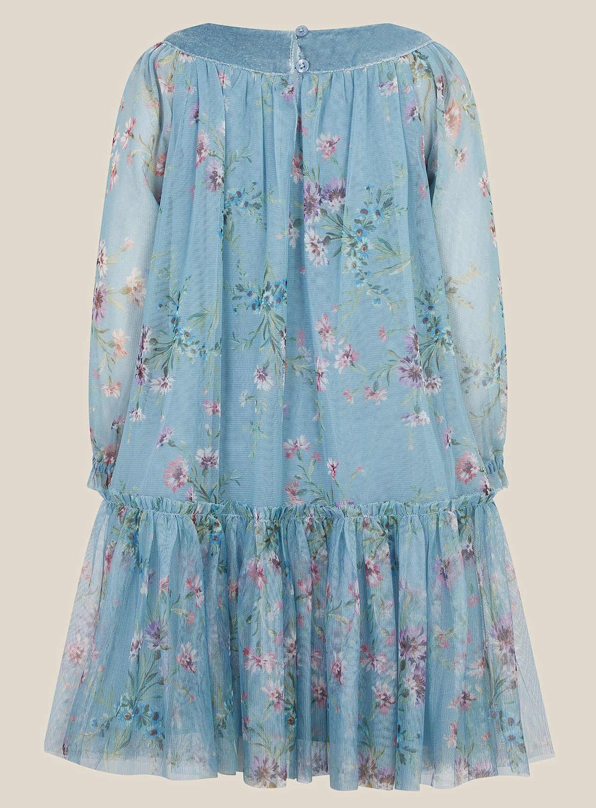 MONSOON Naina Floral Mesh Party Dress 8 years - Image 3 thumbnail