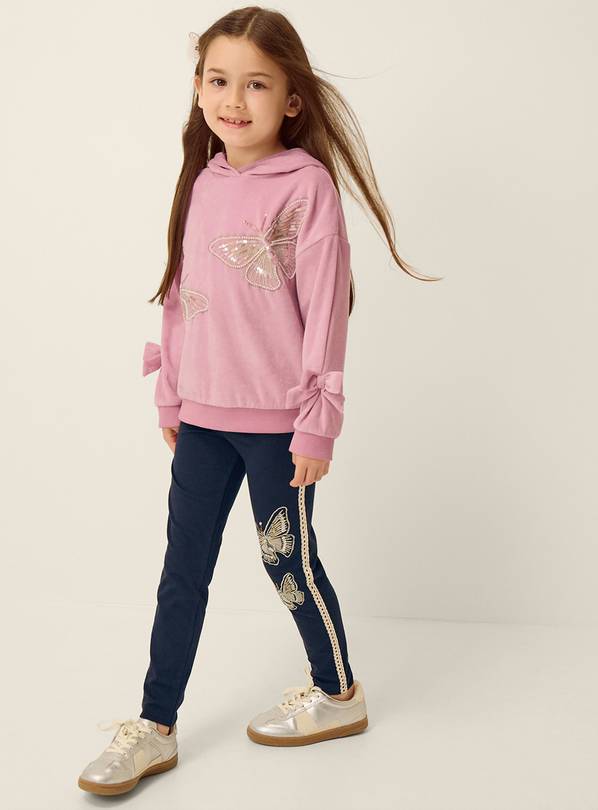 MONSOON Sequin Butterfly Hoodie and Leggings Set 3-4 years