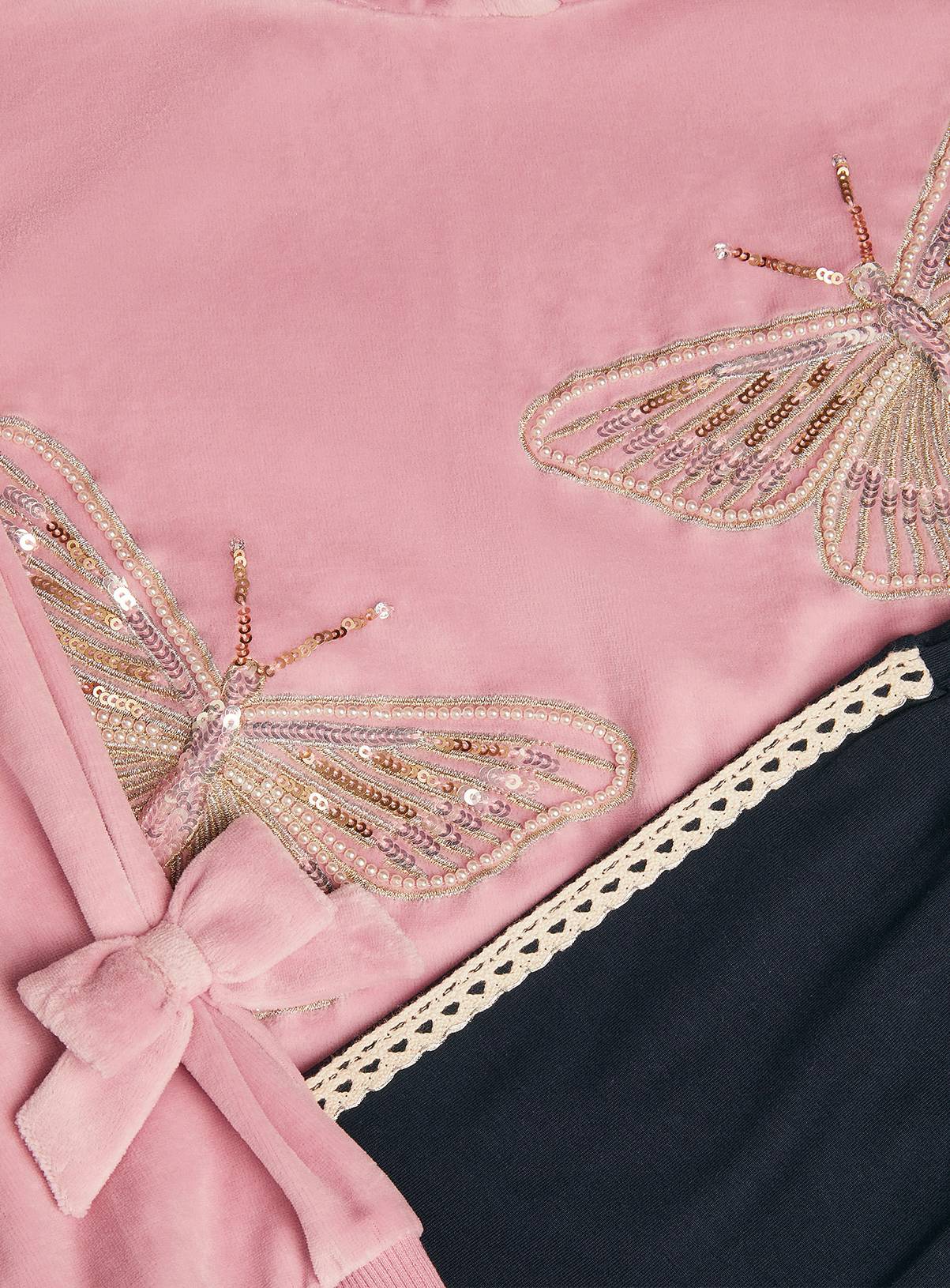MONSOON Sequin Butterfly Hoodie and Leggings Set 3-4 years - Image 4