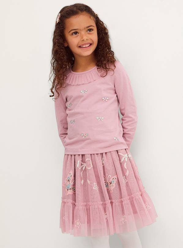 MONSOON Embellished Top and Mesh Skirt Set 3-4 years