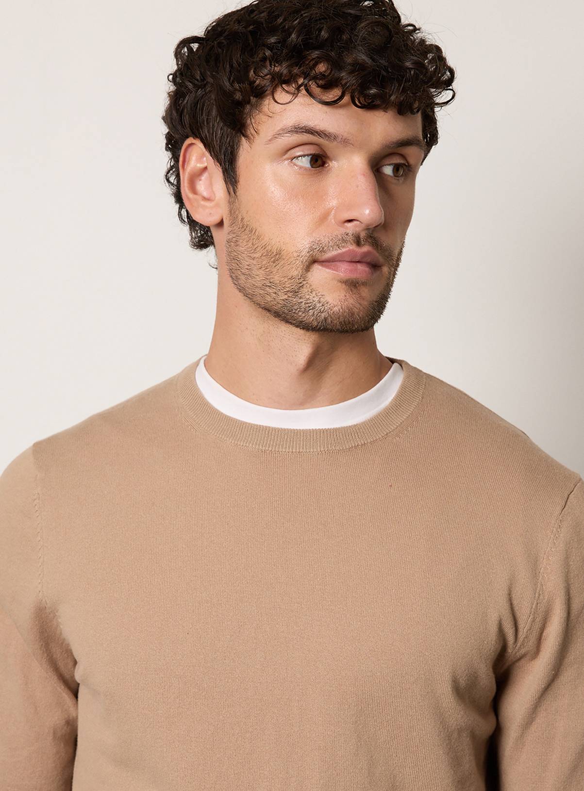 BURTON Oatmeal Cotton Rich Crew Neck Jumper XXL - Image 2