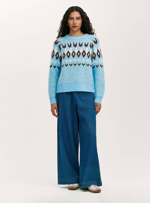 FINERY Belinda Fairisle Round Neck Knitted Jumper 20