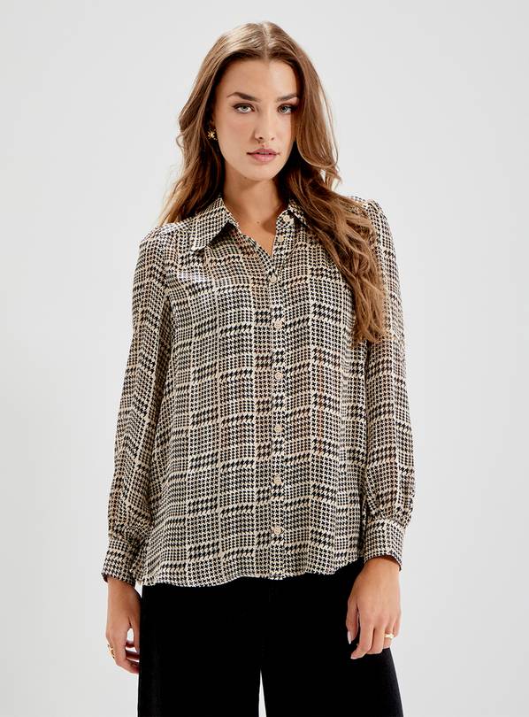 FINERY Melina Satin Chiffon Button Through Blouse 14