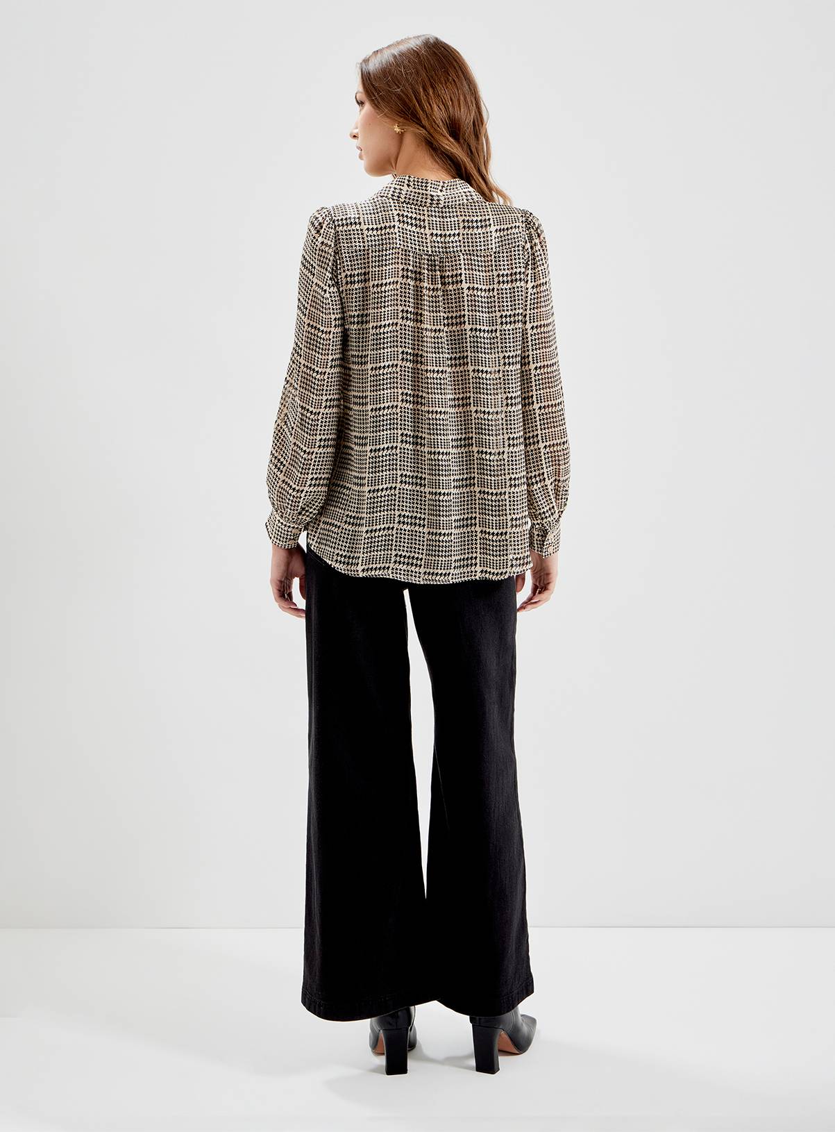 FINERY Melina Satin Chiffon Button Through Blouse 20 - Image 6