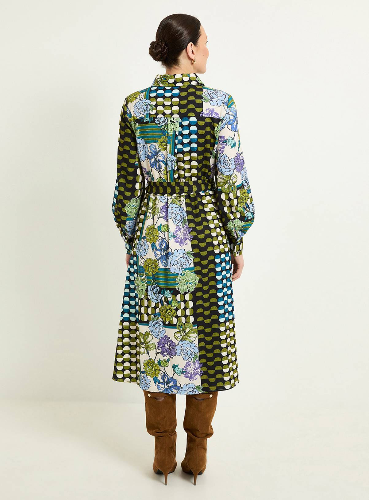 WALLIS Mixed Floral Relaxed Shirt Dress 20 - Image 4