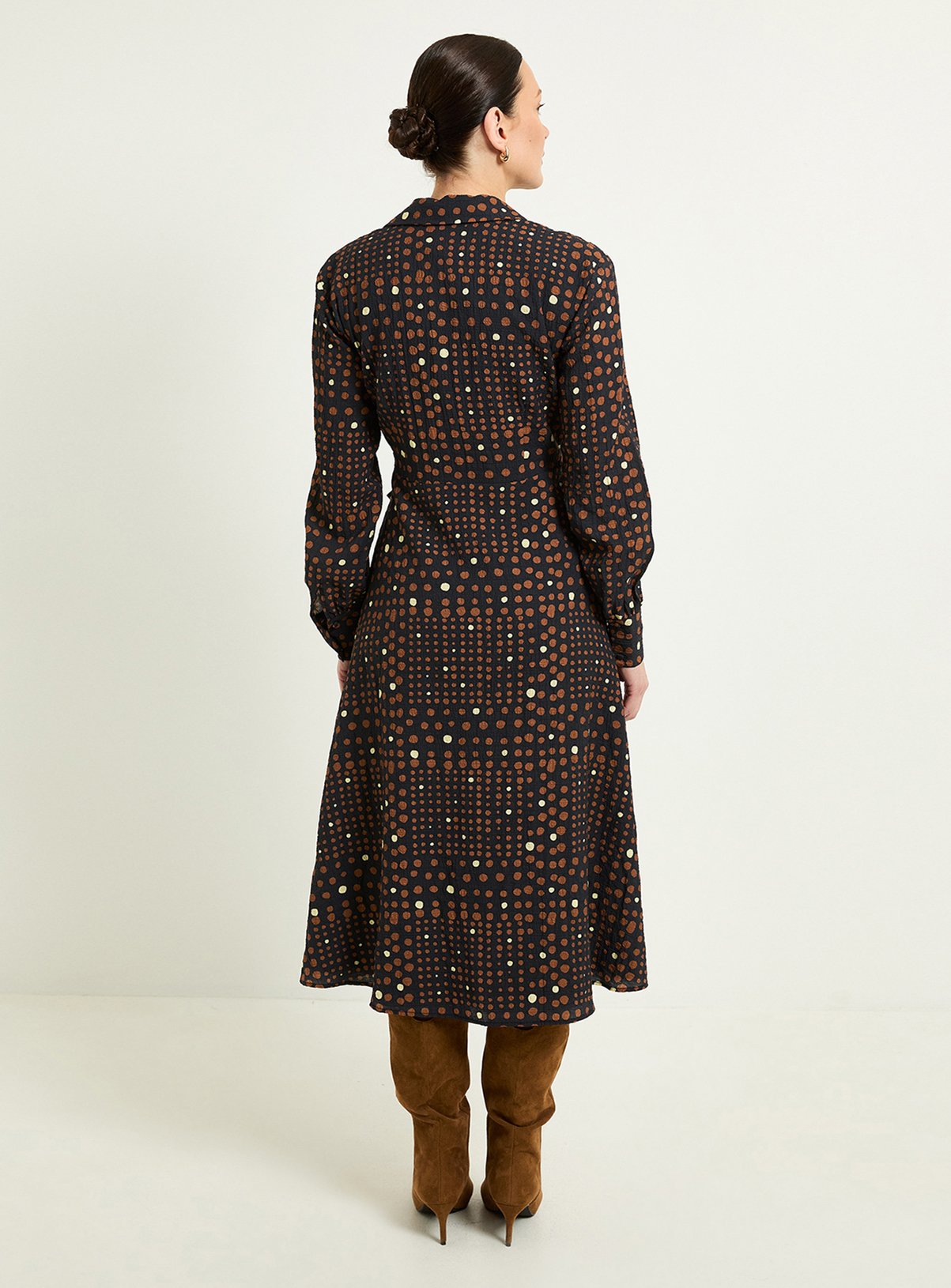 WALLIS Spot Wrap Midi Dress 10 - Image 3 thumbnail
