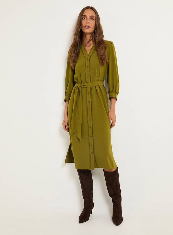 WALLIS Button Through Belted Shirt Dress 10