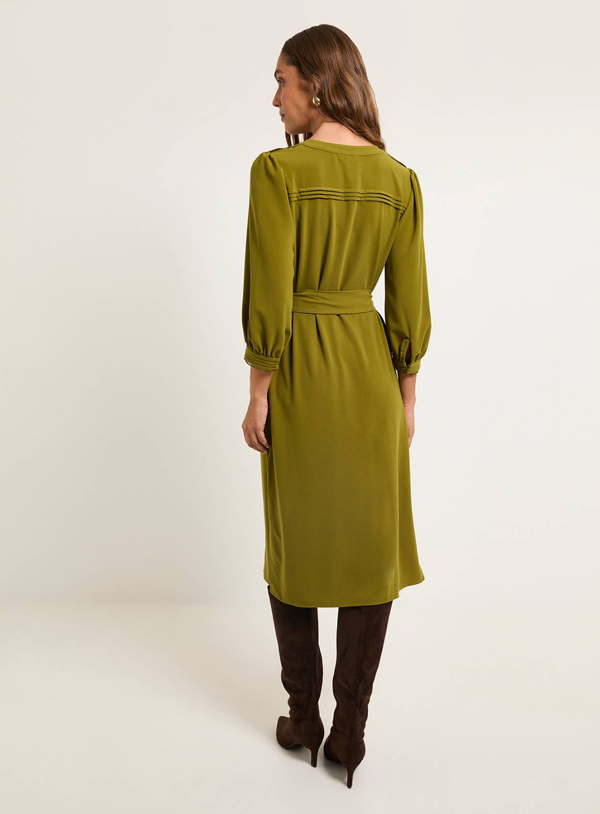 WALLIS Button Through Belted Shirt Dress 10 - Image 3