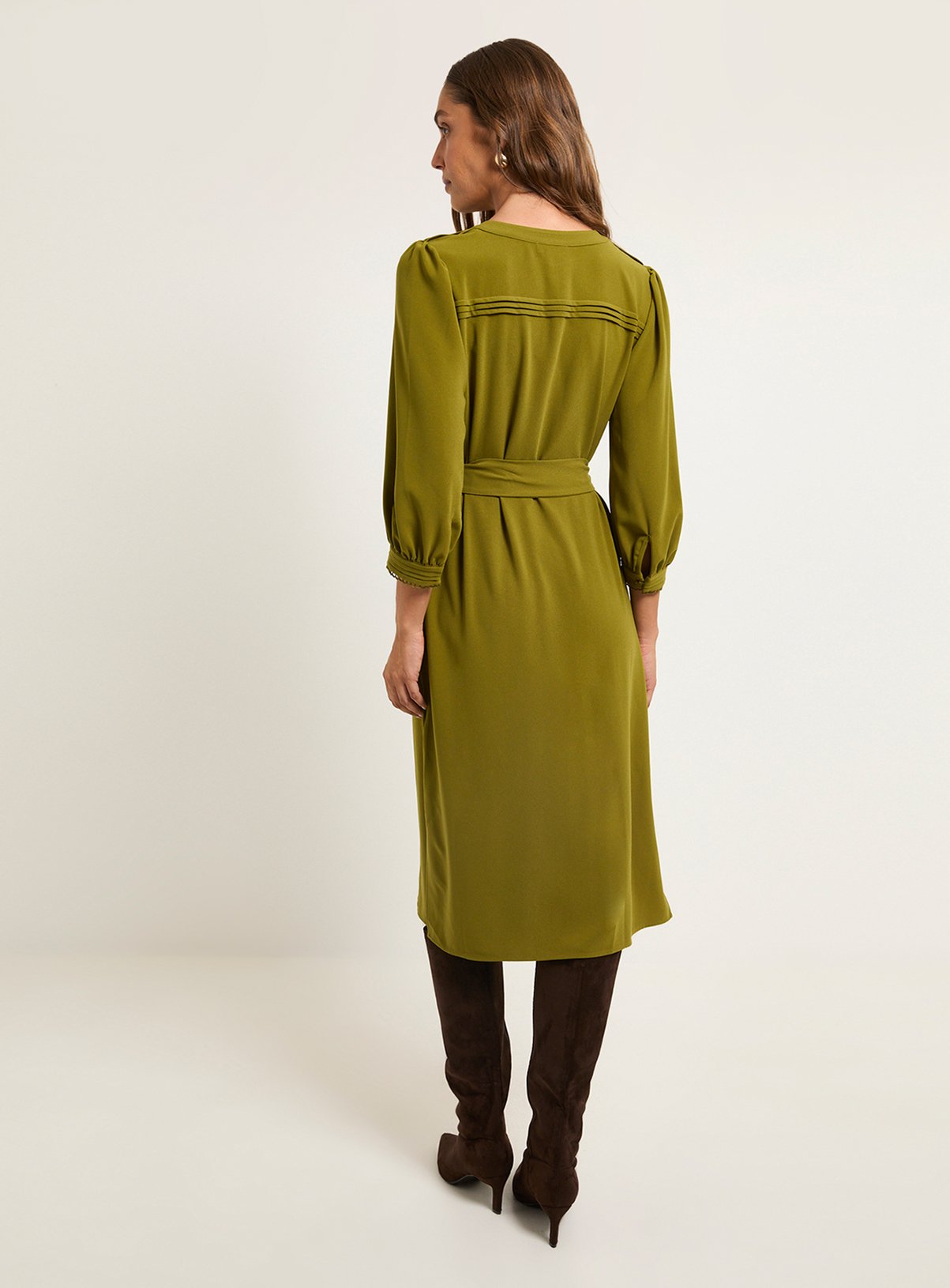 WALLIS Button Through Belted Shirt Dress 22 - Image 3 thumbnail