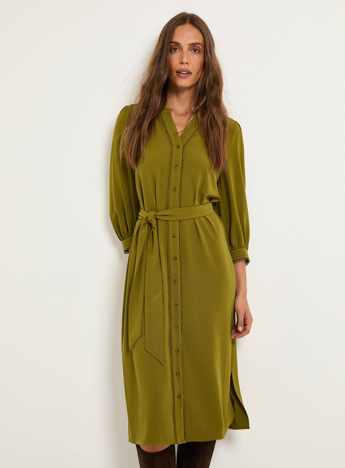 WALLIS Button Through Belted Shirt Dress 22 - Image 5