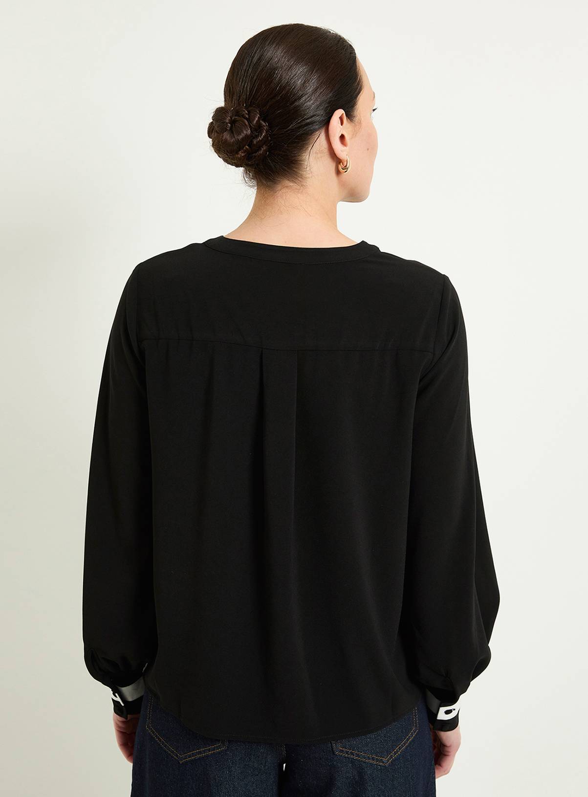 WALLIS Contrast Stripe Buttoned Blouse 10 - Image 3