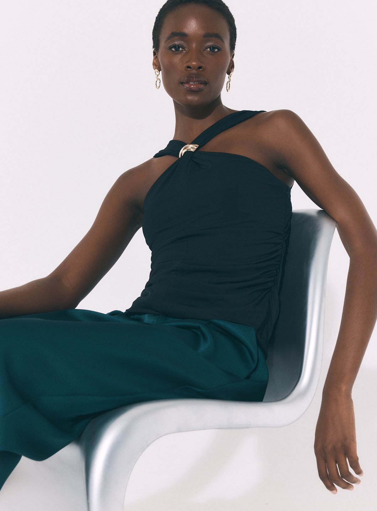 Black Gold Hardware Halterneck Top L - Image 1 thumbnail