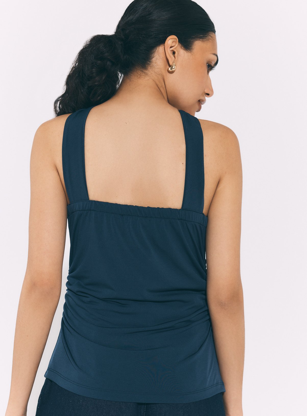 Navy Gold Hardware Halterneck Top S - Image 4 thumbnail