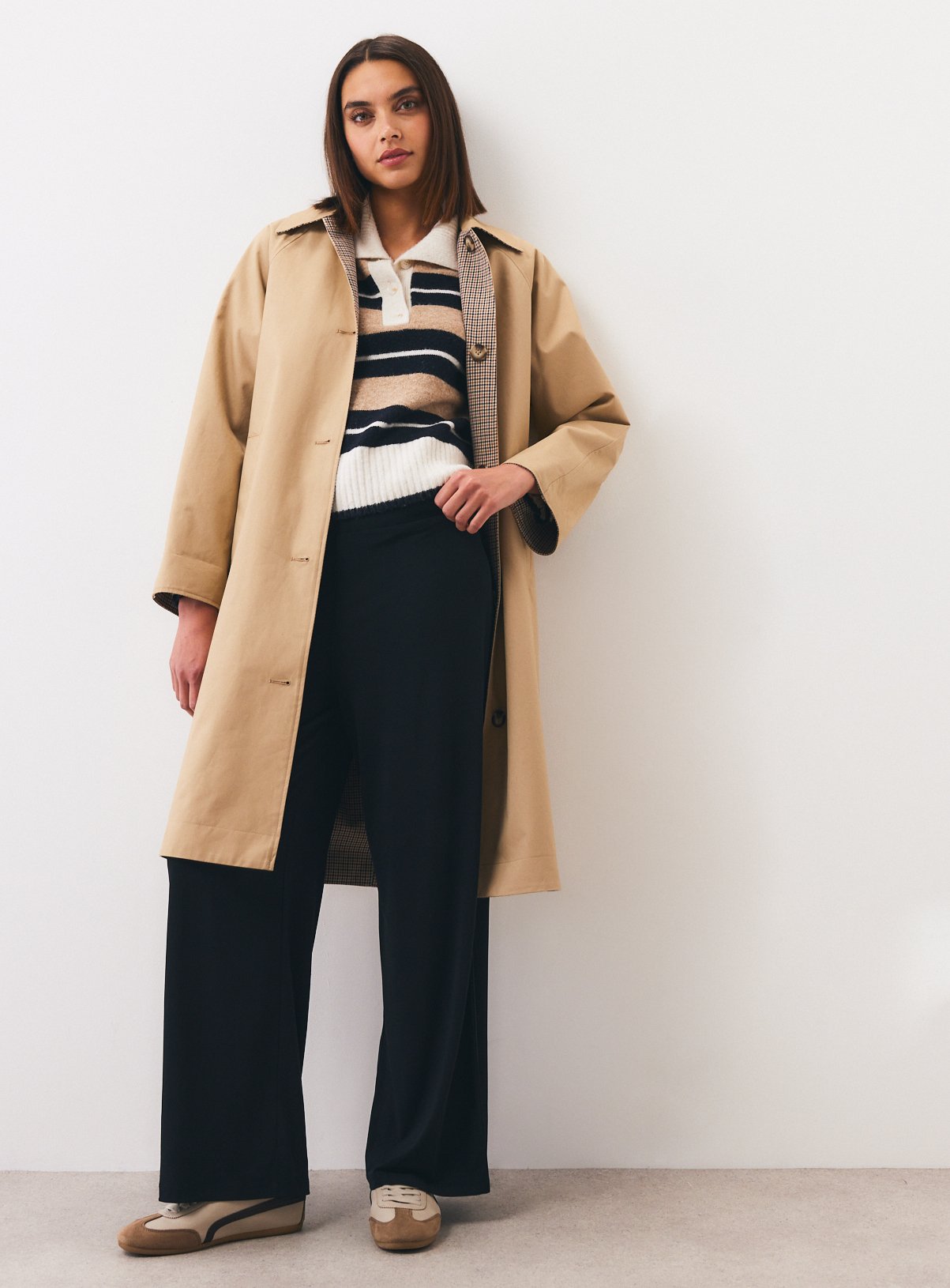 Black Wide Leg Trousers M - Image 2 thumbnail