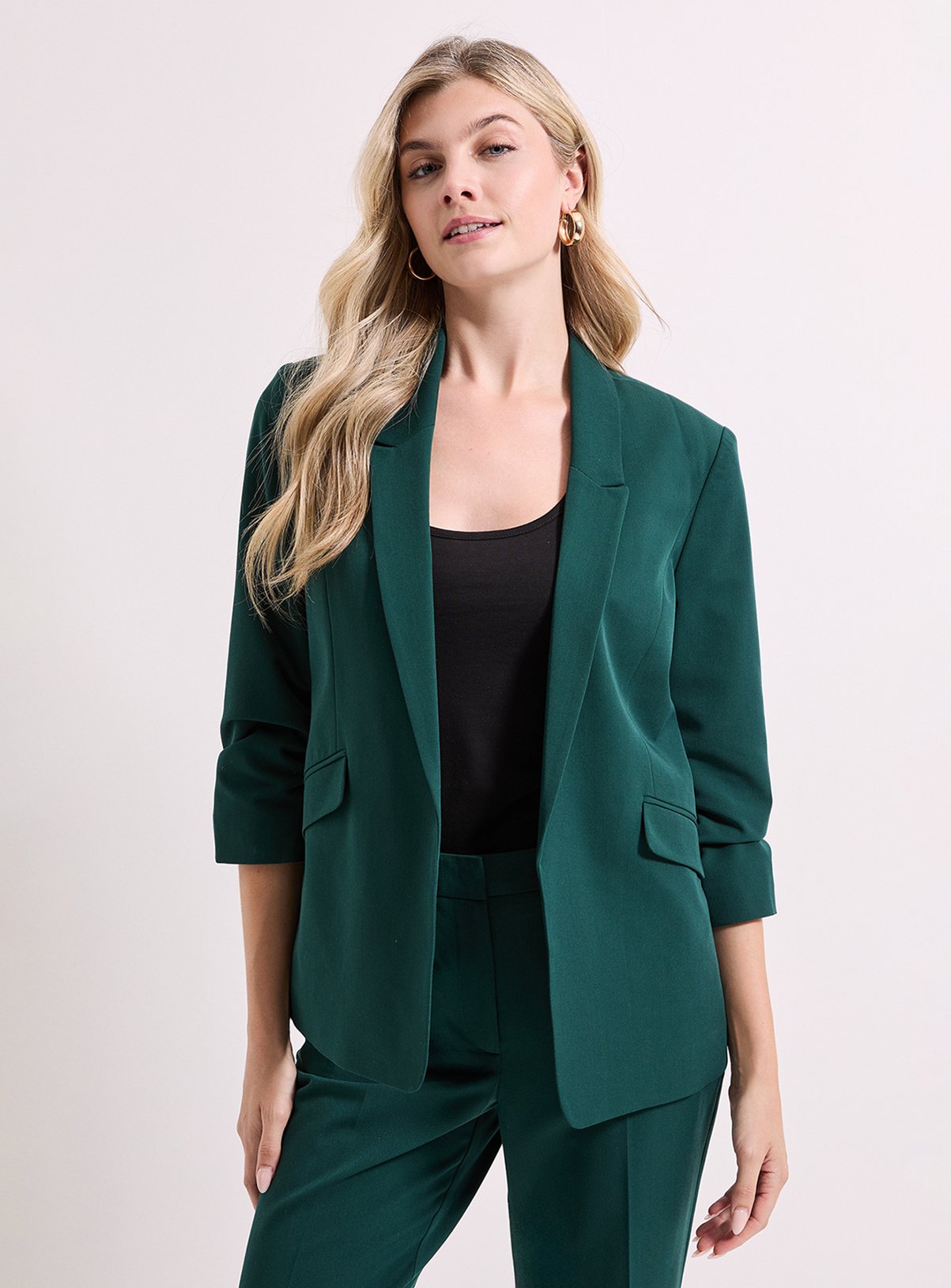 DOROTHY PERKINS Ruched Sleeve Blazer 14 - Image 1 thumbnail