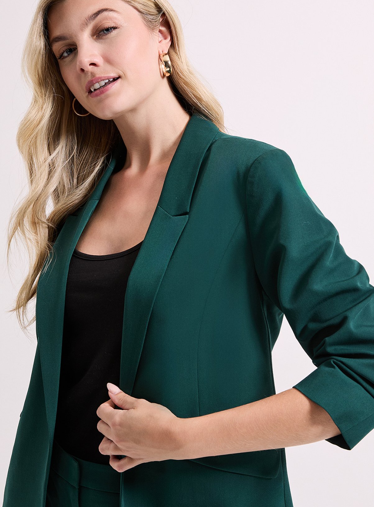 DOROTHY PERKINS Ruched Sleeve Blazer 14 - Image 3 thumbnail