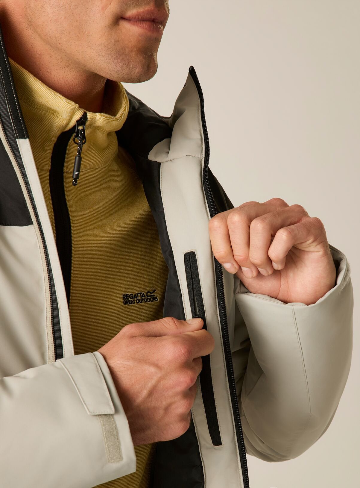 REGATTA Thornridge Waterproof Jacket Beige XL - Image 5 thumbnail