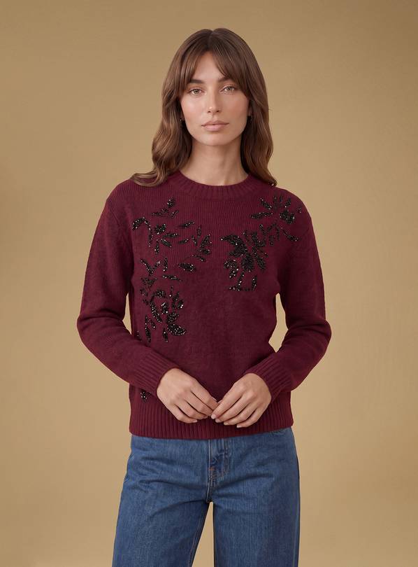 OASIS Mono Floral Placement Crew Jumper M