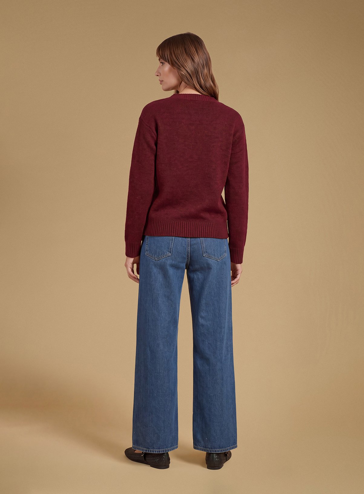 OASIS Mono Floral Placement Crew Jumper S - Image 2 thumbnail