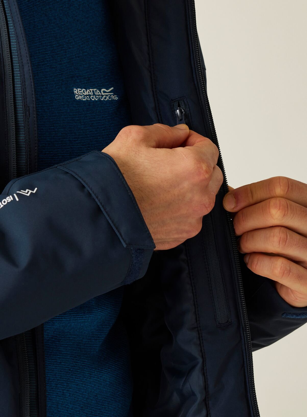 REGATTA Thornridge Waterproof Jacket Navy XL - Image 4 thumbnail