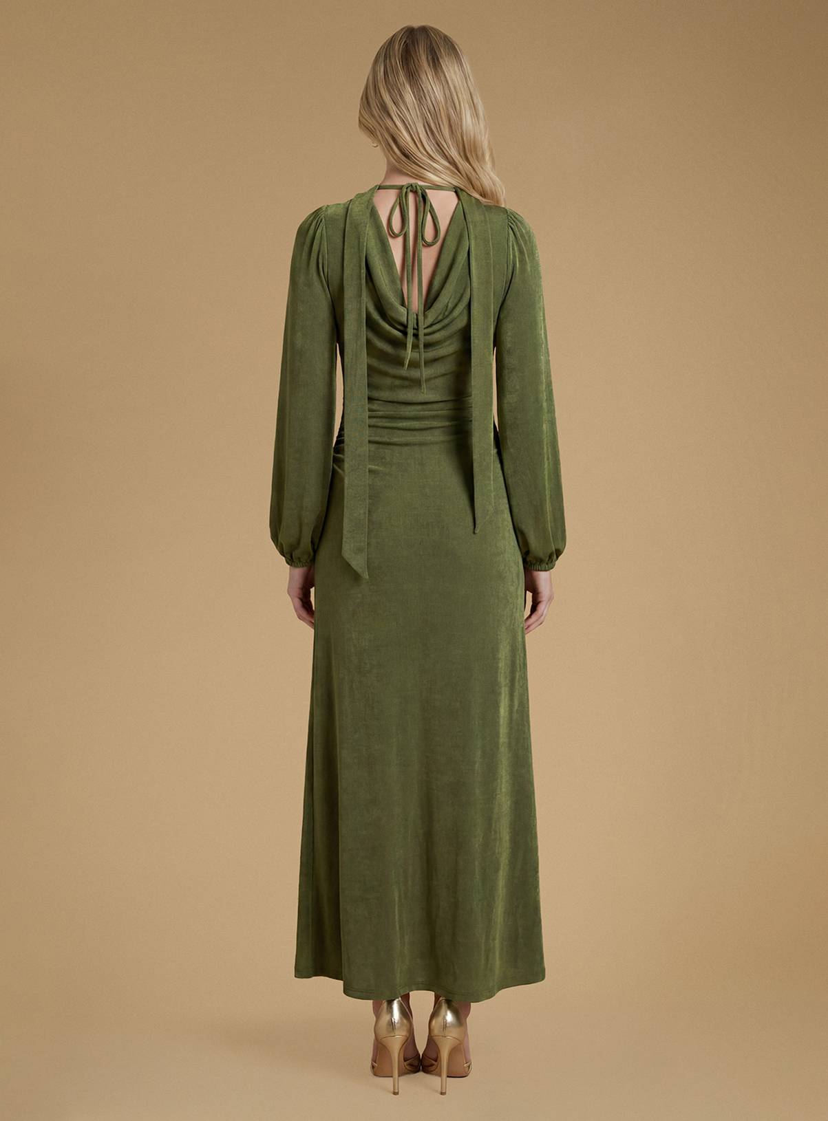 OASIS Cowl Back Premium Jersey Midaxi Dress 10 - Image 2