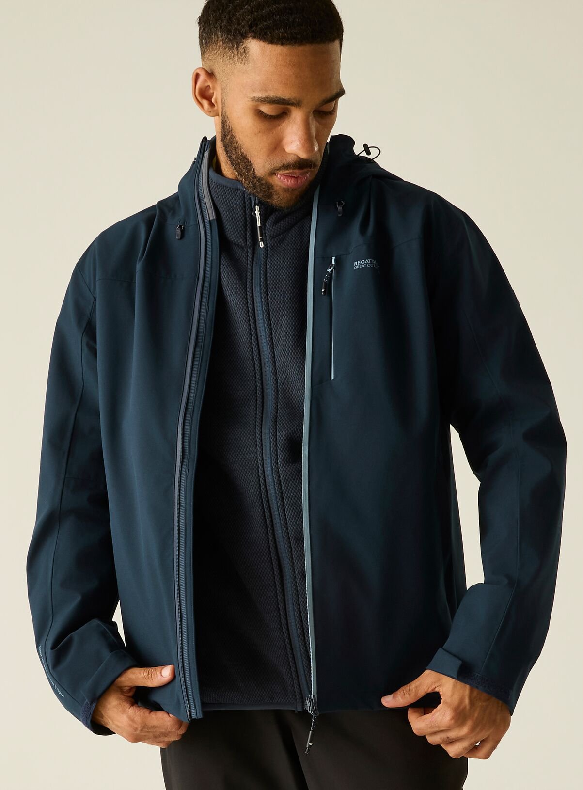 REGATTA Birchdale II Waterproof Jacket Navy XXL - Image 4 thumbnail