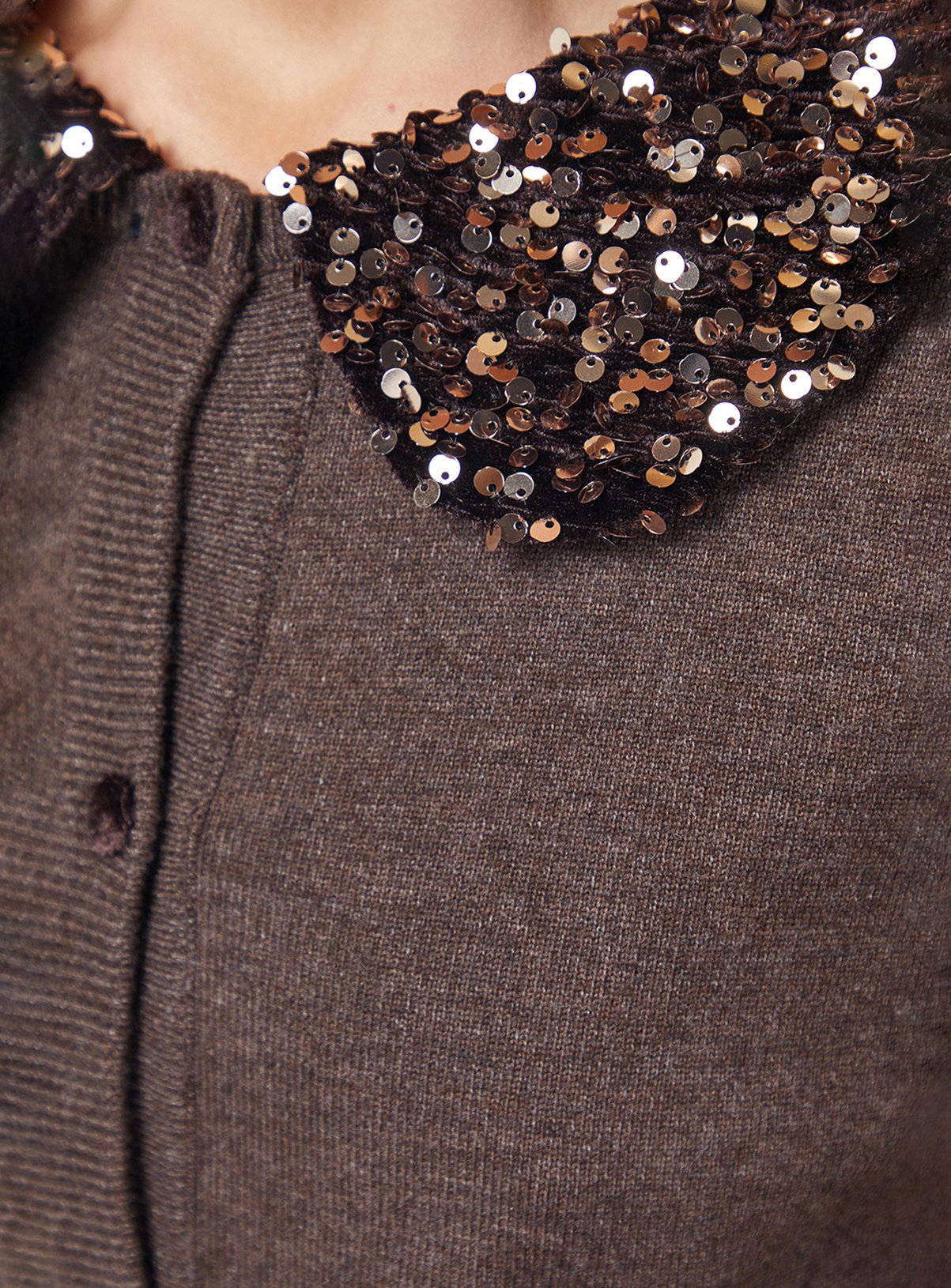 OASIS Sequin Collar Cardigan S - Image 5 thumbnail