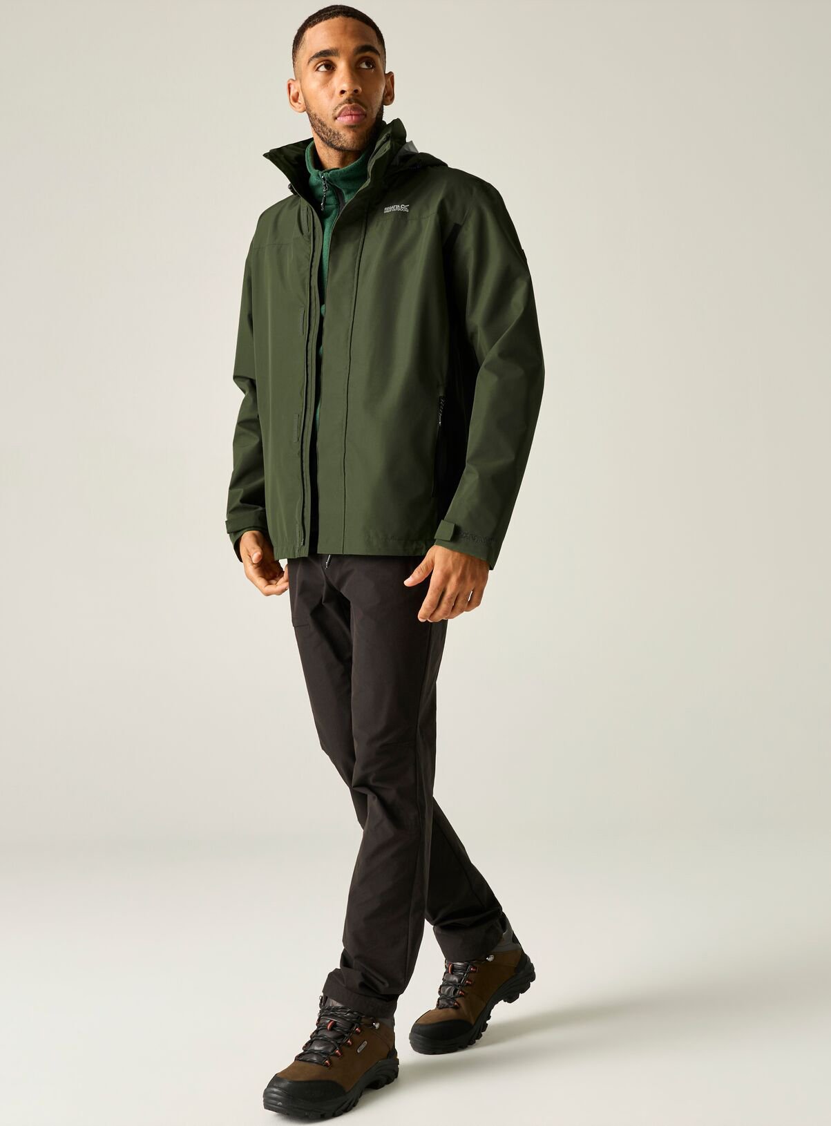 REGATTA Matt II Waterproof Jacket Khaki S - Image 2 thumbnail