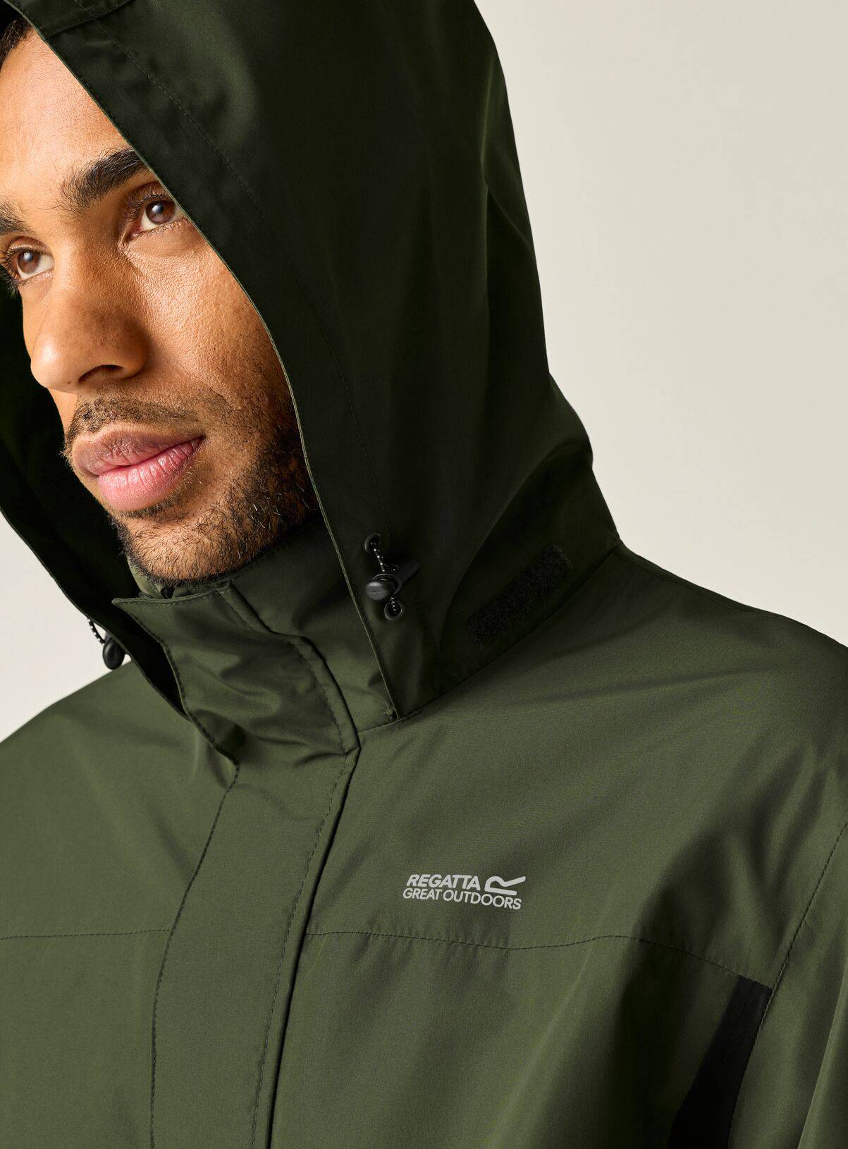 REGATTA Matt II Waterproof Jacket Khaki S - Image 4